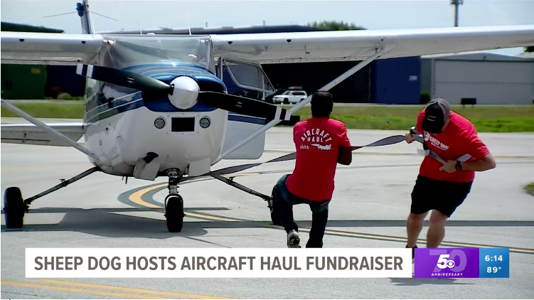 5News video: “Sheep Dog hosts Aircraft Haul fundraiser”