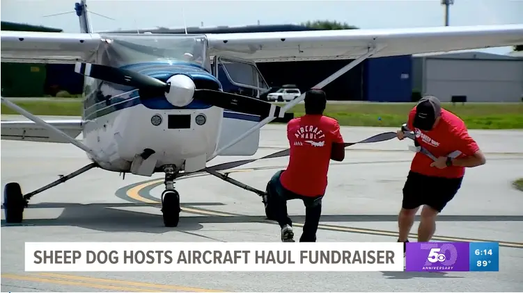 5News video: “Sheep Dog hosts Aircraft Haul fundraiser”