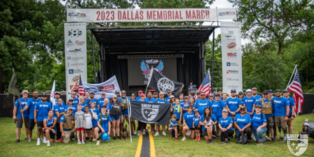 2023 Dallas Memorial March Sheep Dog Impact Assistance Team Photo