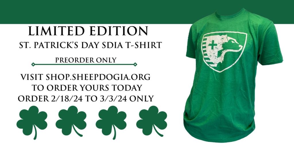 Celebrate St. Patrick's Day & Support our nation's heroes with Sheep Dog Impact Assistance and our limited edition kelley green Sheep Dog Shield T-Shirt!  Visit the Sheep Dog shop ASAP to get your pre-order in before March 3rd!  This Limited Edition shirt will not appear again! Luck be with you! 