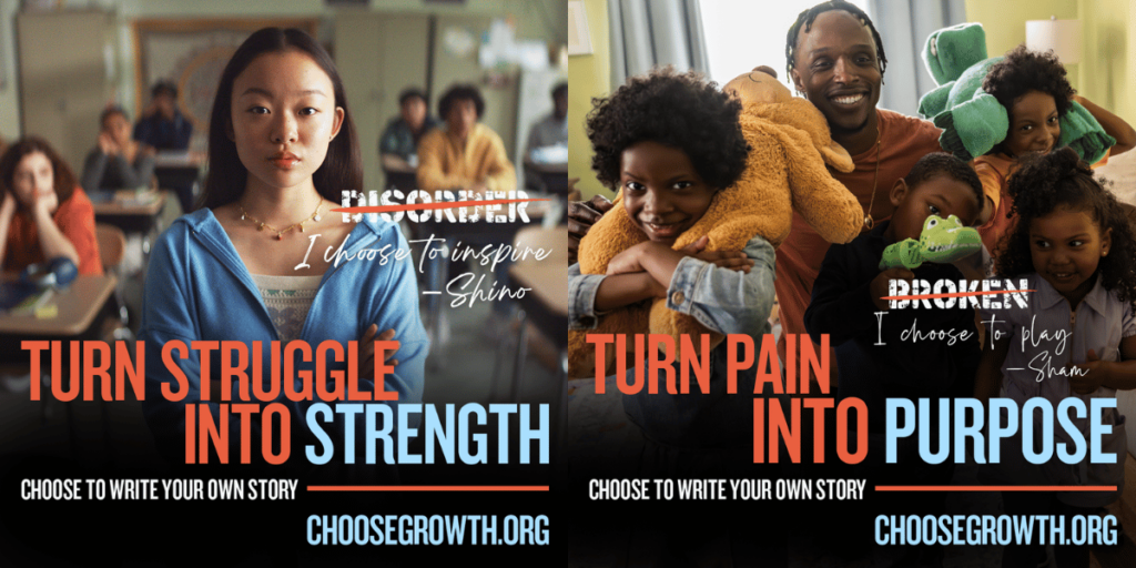 June 13th is National Posttraumatic Growth Day.  
Today is the day we shine a light on how struggle can be a catalyst for profound transformation, and that growth is possible in the aftermath of trauma. 
Join us in honoring powerful stories
 of growth. We hope you will watch the Choose Growth film 
 and share your story using #ChooseGrowth. 
https://www.youtube.com/watch?v=LXXuNaBBoSE
Let’s embrace the possibility of growth together. 
#ChooseGrowth #PTG #PTSD # MentalHealth
 #StruggleWell #PosttraumaticGrowth