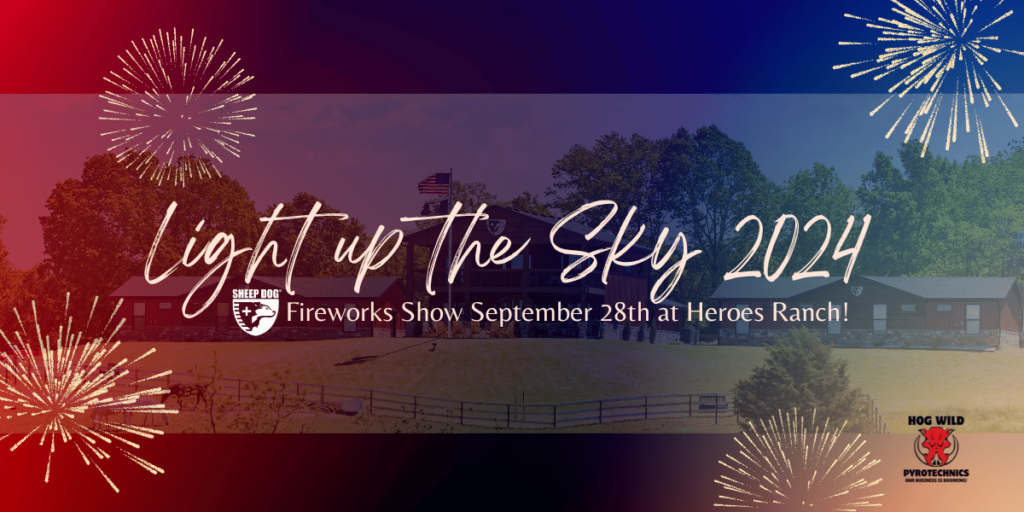 Light up the Sky 2024 Sheep Dog Impact Assistance Heroes Ranch Fireworks Show Honor our heroes