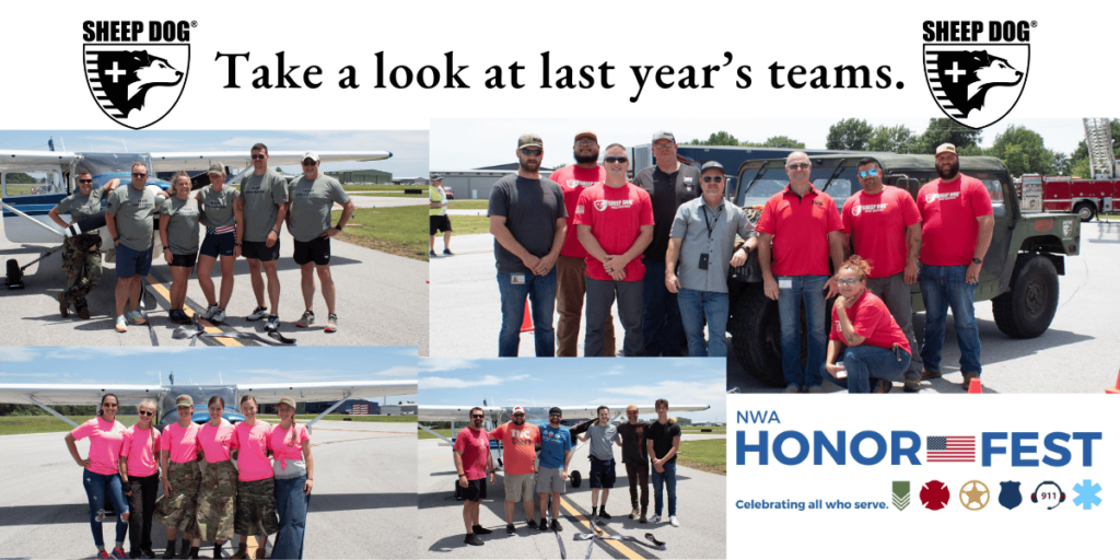 We are excited to announce that the Humvee Haul will be happening again this year at HONOR🇺🇸FEST on August 10th from 11 am to noon at Orchards Park in Bentonville. Gather your team and prepare to test your strength by competing to pull a Humvee or an M-ATV 100 feet as quickly as possible. Thanks to our friends at the Benton County Sheriff’s Department for providing the M-ATV! The team with the fastest time will be crowned the winner, and several additional prizes will awarded at the end of the competition. Team registration is now open and ends at midnight on August 9th. Don’t miss out on this thrilling event—register your team today and be part of the action!