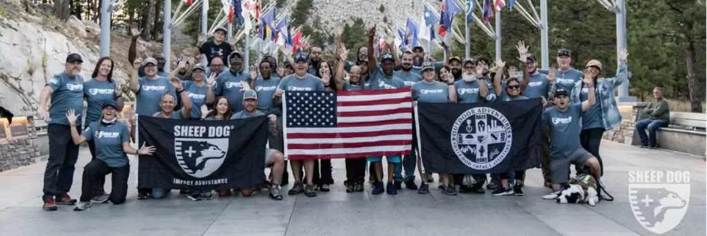 Mount Rushmore OA 2024 Sheep Dog Impact Assistance Group photo
