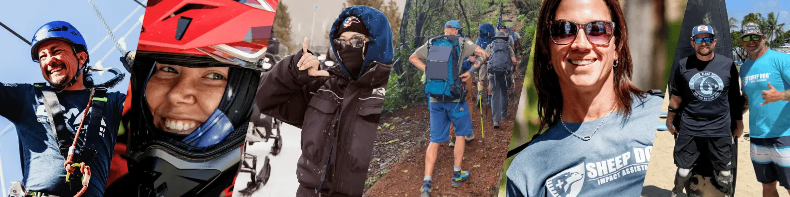 We get Sheep Dogs off the couch and into nature to reconnect with themselves, their peers, and their purpose. These adventures break isolation, ignite motivation, and build a supportive tribe.